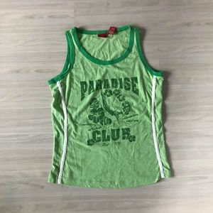 Green Paradise Y2K Style Tank Top